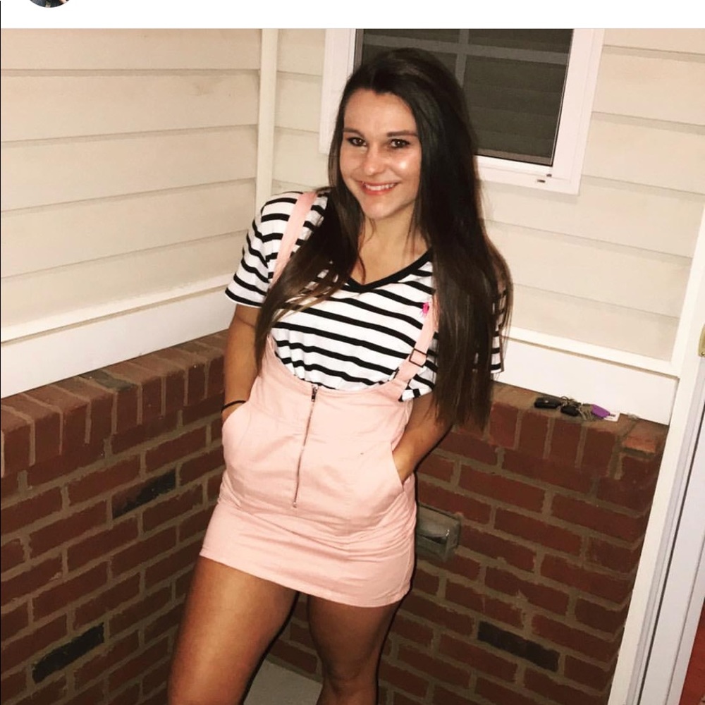Pink overall skirt